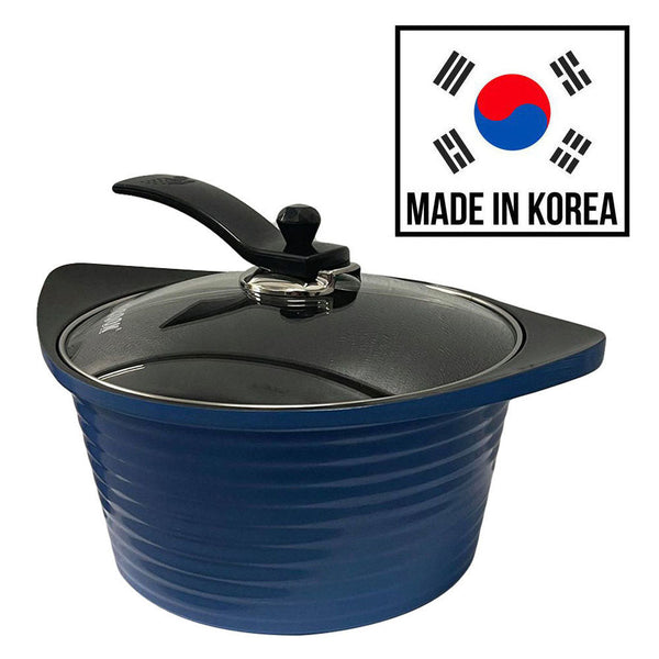 9-1/2'' (24cm) Heavy Gauge 3D  Non-Stick Ceramic Sauce Pot Cookware 4.2L Made in Korea