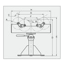 990 LBS Capacity 2" to 36" Tube Pipe Rotator Roller Support Stand Turning Welding Positioner