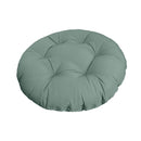 Top view of round papasan cushion, 48-inch diameter, thick padded design