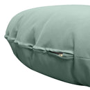 Papasan cushion side view showing stitched seam on fabric