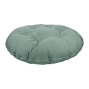 Side view of round papasan cushion, 48-inch diameter, thick padded design