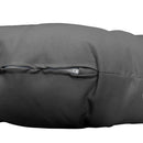 6-inch thick papasan cushion on black rattan chair for indoor or outdoor use