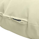 Papasan cushion side view showing stitched seam on fabric
