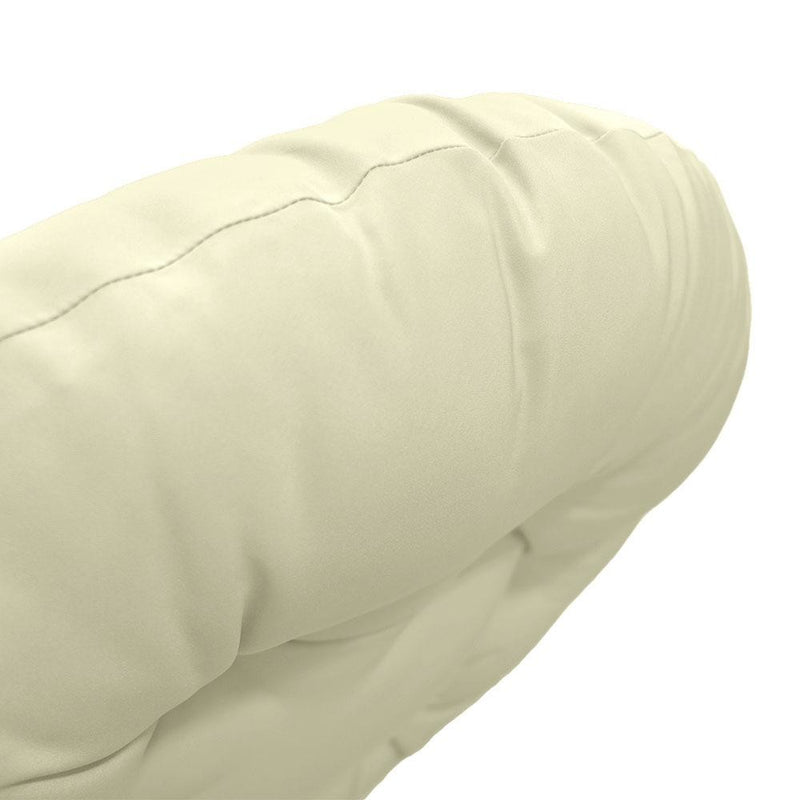 Papasan cushion side view showing stitched seam on fabric
