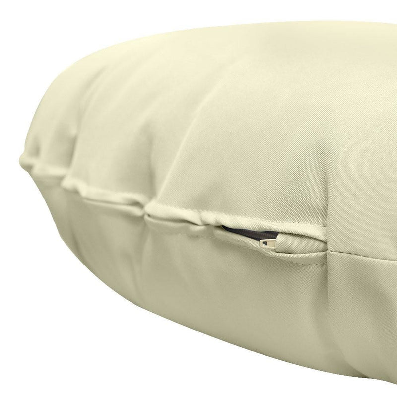 Papasan cushion side view showing stitched seam on fabric