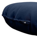 Papasan cushion side view showing stitched seam on fabric