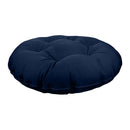Side view of round papasan cushion, 48-inch diameter, thick padded design