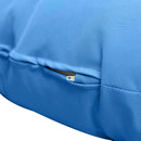 Papasan cushion side view showing stitched seam on fabric