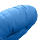 Papasan cushion side view showing stitched seam on fabric