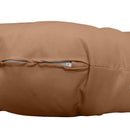 6-inch thick papasan cushion on black rattan chair for indoor or outdoor use