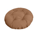 Top view of round papasan cushion, 48-inch diameter, thick padded design