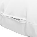 Papasan cushion side view showing stitched seam on fabric