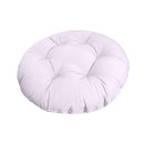Top view of round papasan cushion, 44-inch diameter, thick padded design