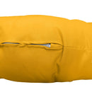 6-inch thick papasan cushion on black rattan chair for indoor or outdoor use