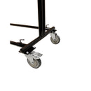 Adjustable Double Parrallel Bar Retail Rack Clothes Hanger w- Swivel Wheels Lock