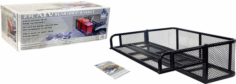 ATV DROP REAR Cargo Carrier Basket Rack - UNIVERSAL