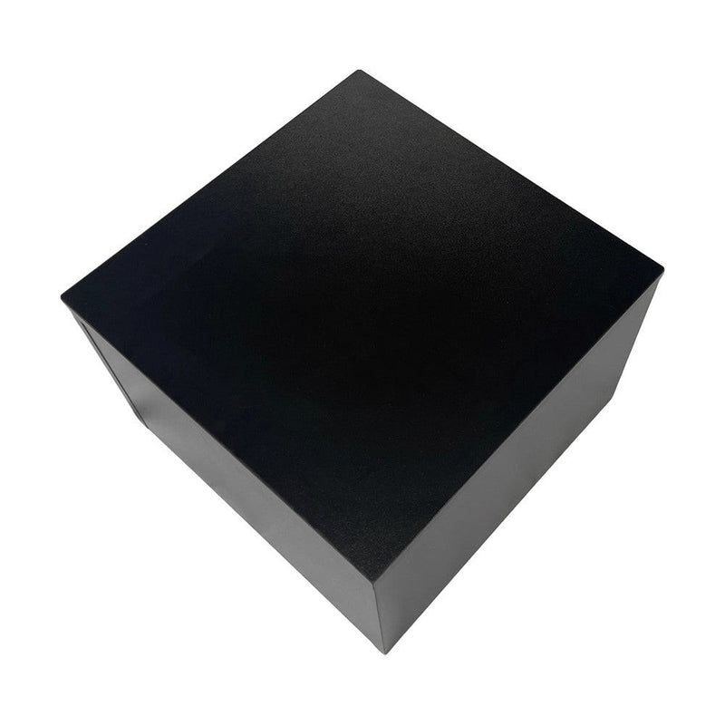 Black 18'' x 18'' x 12'' Cube Pedestal Display Knockdown Base Retail Fixture