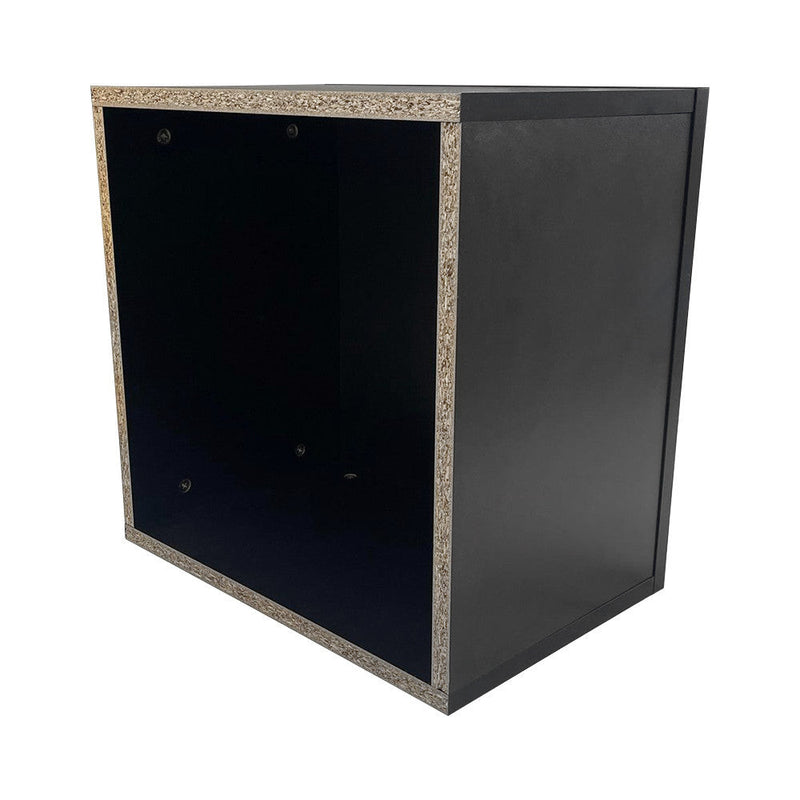Black 18'' x 18'' x 12'' Cube Pedestal Display Knockdown Base Retail Fixture
