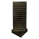BLACK 20'' x 20'' x 54'' Revolving Slatwall Floor Display Rotating Cube Tower 4 Sided Retail Fixture