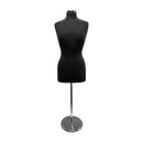 Black 22''-43''H Adjustable Female Mannequin Dress Form Neck Block With Base