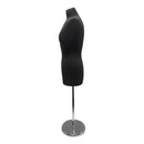 Black 22''-43''H Adjustable Female Mannequin Dress Form Neck Block With Base