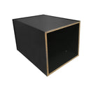 Black 24" High Knockdown Pedestal Display Base | Box Cube Fixture for Retail Stores, Galleries, and Exhibitions | Modern Display Stand for Merchandise, Art & Decor