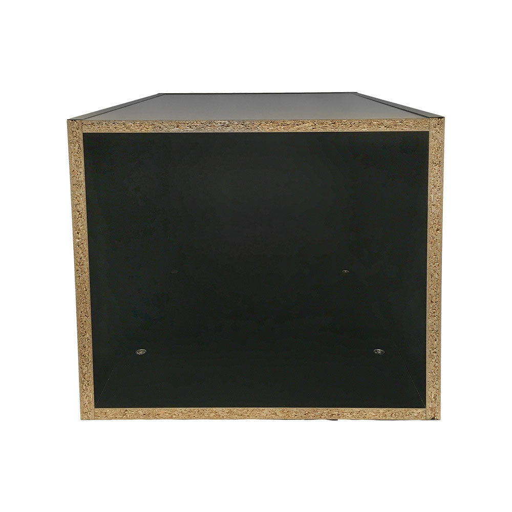 Black 24" High Knockdown Pedestal Display Base | Box Cube Fixture for Retail Stores, Galleries, and Exhibitions | Modern Display Stand for Merchandise, Art & Decor