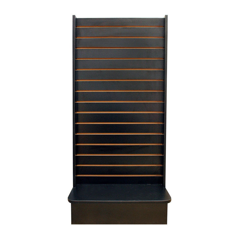 25x25x54 Black 2-Way Sided Slatwall Merchandiser Displays Tower Floor Stand