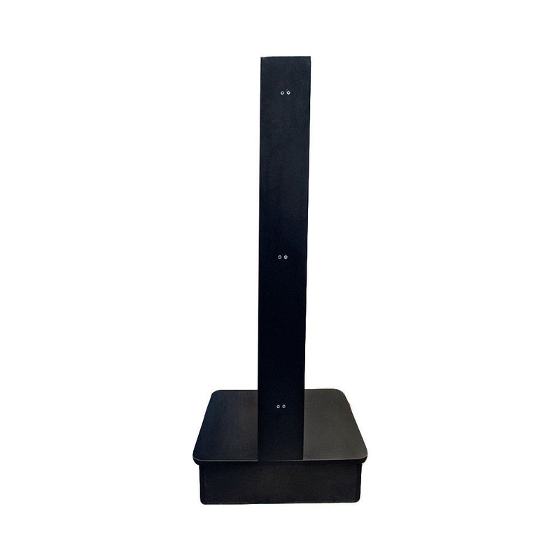 Black 25x25x54 Display Tower 2 Sided Slatwall Knockdown Displays Floor Stand