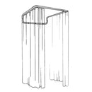 Black 48''W x 36''D Dressing Room Frame Wall Mounted Fitting Changing Room