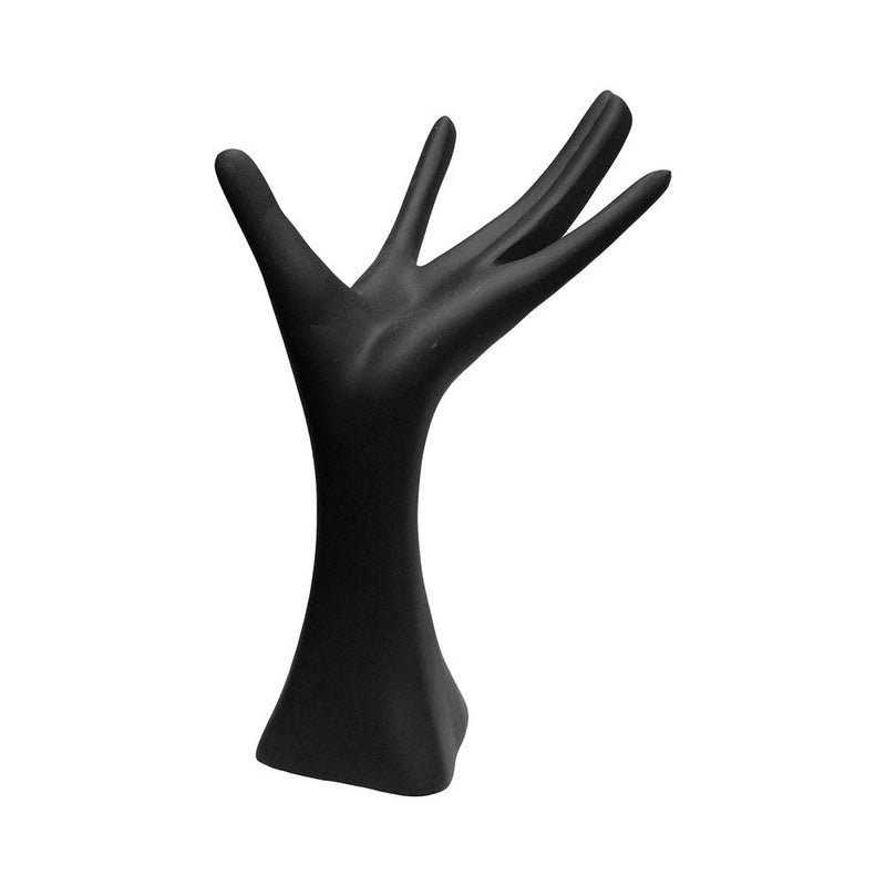 Black 8'' Mannequin Hand Finger Ring Necklace Jewelry Display Stand Holder Retail Display