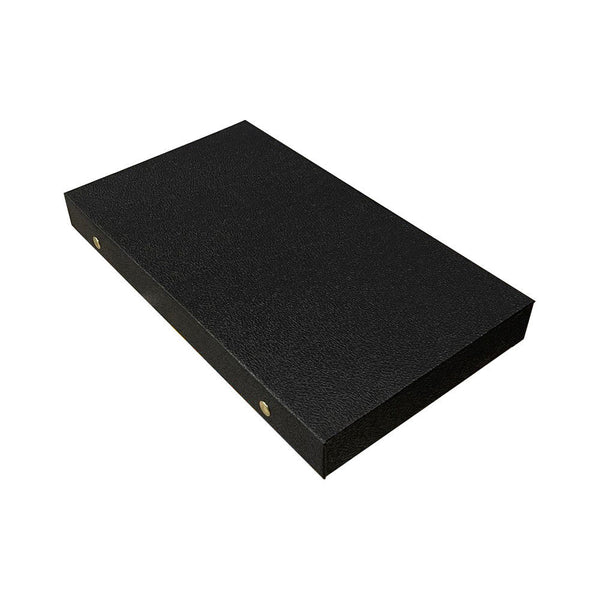 Black Leatherette Standard Size Double Snap Lid Jewelry Tray Case 1-1-2'' Deep