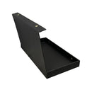 Black Leatherette Standard Size Double Snap Lid Jewelry Tray Case 1-1-2'' Deep