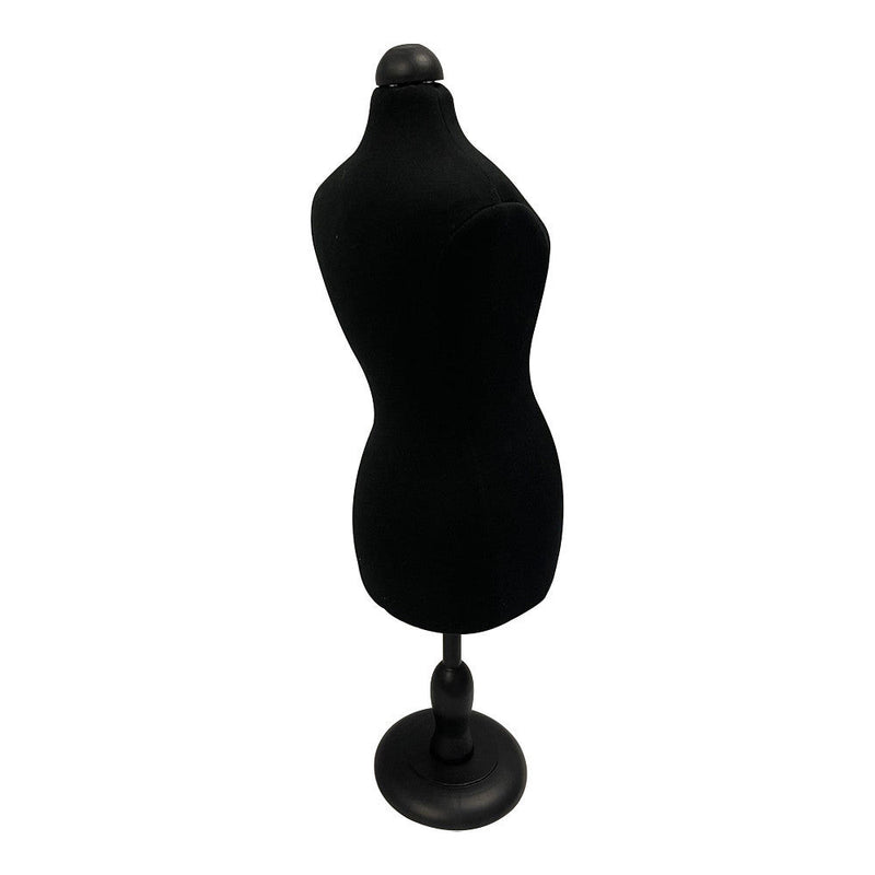 Black Mini Jersey Cover Dress Form Female Mannequin Display Jewelry Base Stand