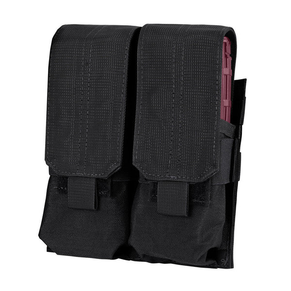 Condor Black Molle Tactical Modular Closed Top Double Magazine Mag Pouch 4 Full Mag Size Total