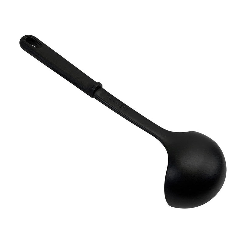 Black Nylon Cooking Serving Soup Ladle Cookware Kitchen Utensil With Handle