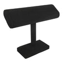 Black Velvet Oval T Bar Jewelry Display Bracelet Holder 7-1/2''L x 6-1/2''H