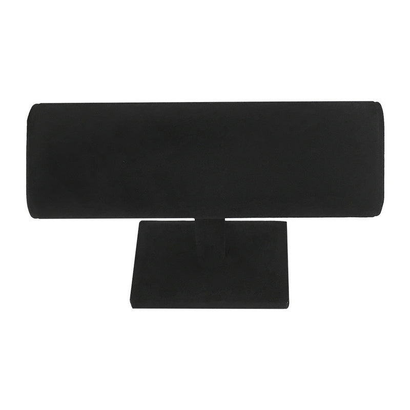 Black Velvet Oval T Bar Jewelry Display Bracelet Holder 7-1/2''L x 6-1/2''H