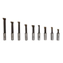 BORING BAR 9 PC x 3/8" Shank 50RC Bore C6 Carbide Tip