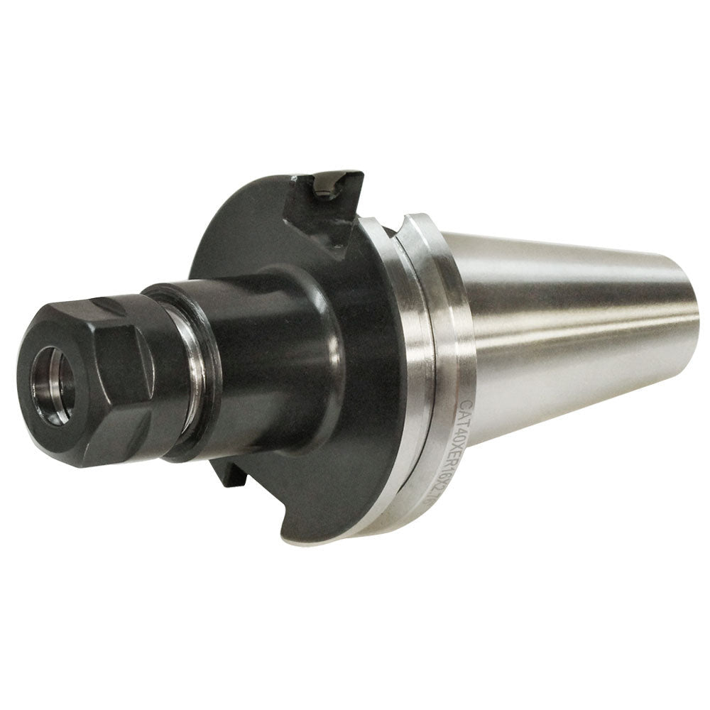 CAT40 ER16 x 2.76'' End Mill Tool Holder Adapter Collet Chuck .0006'' Runout V Flange