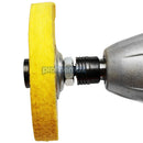 Drill buffer attachment kit including cotton wheels, adapter, and metal washers.
