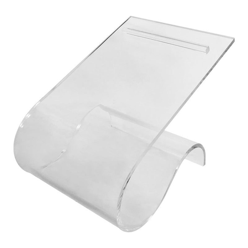 Clear Acrylic Double Shoes Rest Display Fixture Stand Retail Heels Slant Riser Holder