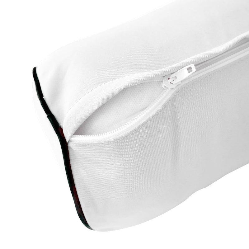 Large Size 26x30x6 Contrast Trim Outdoor Deep Seat Backrest Cushion with Bolster, Water Repellent Patio Cushion Insert and Cover Set AD106
