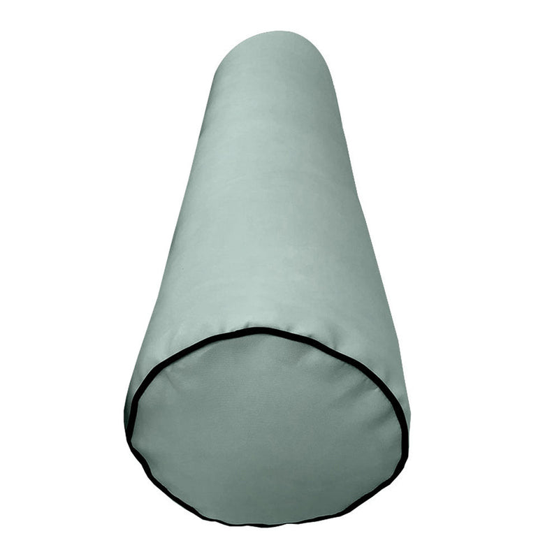 Contrast Pipe Trim Medium 24x6 Outdoor Bolster Pillow Cushion Insert Slip Cover AD002