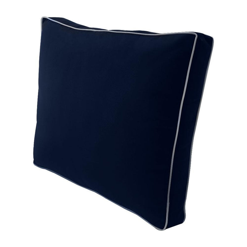 Contrast Piped Trim Medium 24x26x6 Deep Seat + Back Slip Cover Only Outdoor Polyester AD101