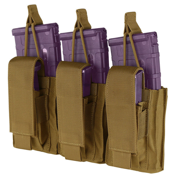 Condor Coyote 5.56-.223 Molle Pals Tactical Open Top Triple Kangaroo Pouch Magazine Mag Pouch GENII