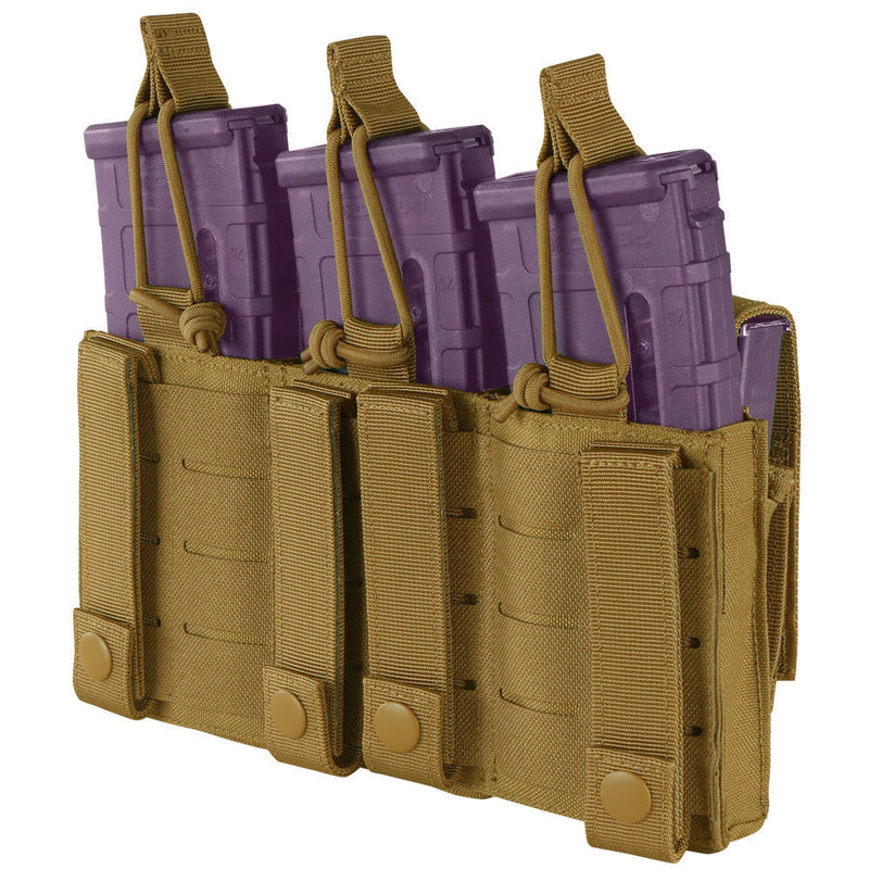 Condor Coyote 5.56-.223 Molle Pals Tactical Open Top Triple Kangaroo Pouch Magazine Mag Pouch GENII