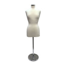Cream 22''-43''H Adjustable Female Mannequin Dress Form Neck Block With Base