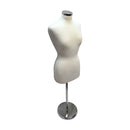 Cream 22''-43''H Adjustable Female Mannequin Dress Form Neck Block With Base