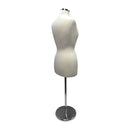 Cream 22''-43''H Adjustable Female Mannequin Dress Form Neck Block With Base